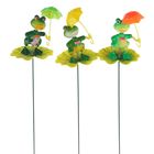 Декор садовый "Лягушка с зонтиком", 9*13см, штекер 40 см - Фото 2