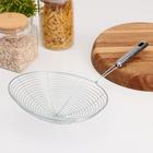 Шумовка Доляна «Металлик», h=42 см, d=23 см, нержавеющая сталь, серебристая - Фото 1