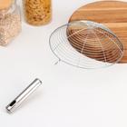 Шумовка Доляна «Металлик», h=42 см, d=23 см, нержавеющая сталь, серебристая - Фото 2