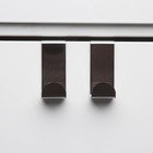 Крючки надверные SAVANNA «Минимализм», 2 шт., металл, 6×6.5×2.5 см, хромированные - Фото 3