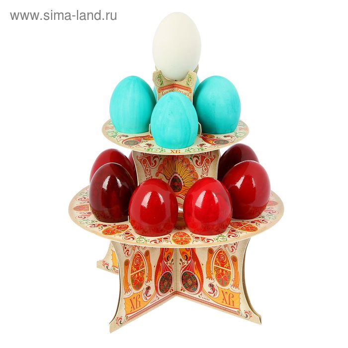 Подставка пасхальная на 12 яиц "ХВ. Русские узоры"