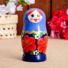 Матрёшка «Русская красавица», голубой платок, 5 кукольная, 10 см - Фото 4