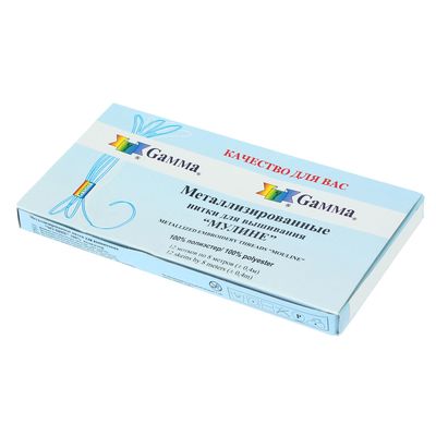 Мулине меланж, Р-10, 8±1м, цвет морская волна/светло-голубой