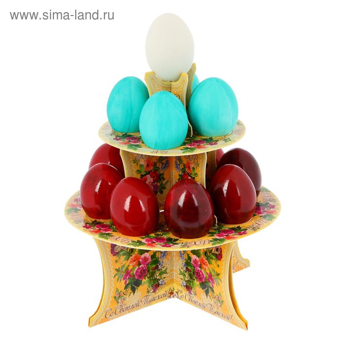 Подставка пасхальная на 12 яиц "ХВ. Цветы"