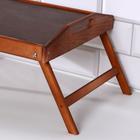 Столик - поднос для завтрака складной Дарим Красиво, 50×30 см, с ручками, дерево, коричневый - Фото 3