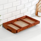 Столик - поднос для завтрака складной Дарим Красиво, 50×30 см, с ручками, дерево, коричневый - Фото 8