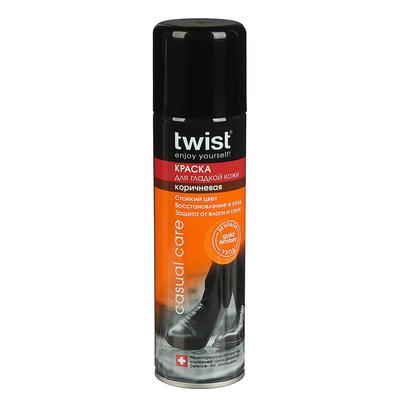 Краска для кожи Twist коричневая, аэрозоль, 250 мл
