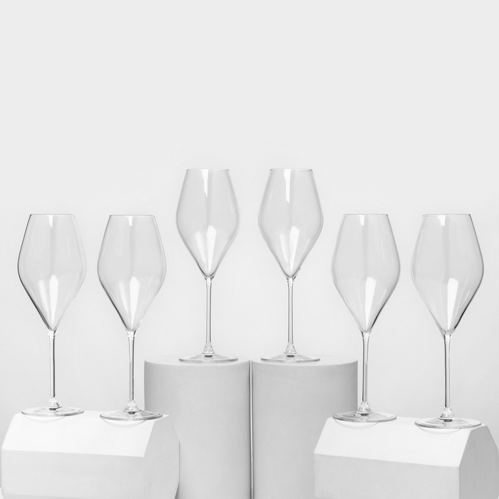 Набор стеклянных бокалов для вина Swan, 560 мл, 6 шт