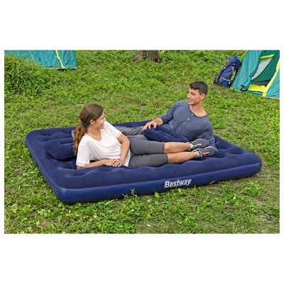 Матрас надувной Pavillo, 203×152×22 см, ручной насос, 2 подушки, 67374 Bestway