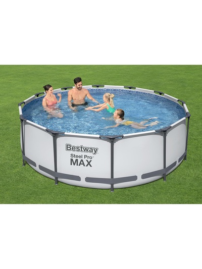 Бассейн каркасный Steel Pro MAX, 366×100 см, фильтр-насос, круглый, 56260 Bestway
