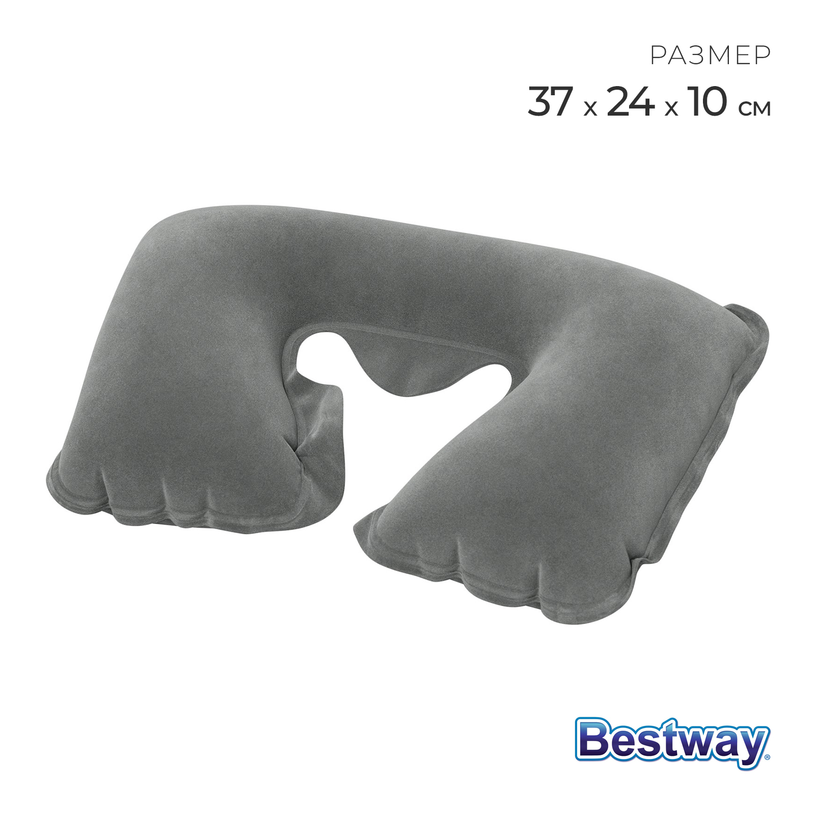 Подушка надувная, 37 х 24 х 10 см, цвет МИКС, 67006 Bestway (67006 ...