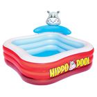 Бассейн надувной игровой, "Гиппопотам", с распылителем, 201 х 201 х 91 см, от 3 лет - Фото 1
