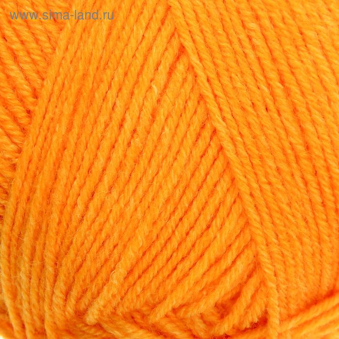 Пряжа "Мираж" 50% шерсть, 50% акрил 330м/100гр (0692, шафран) - Фото 1