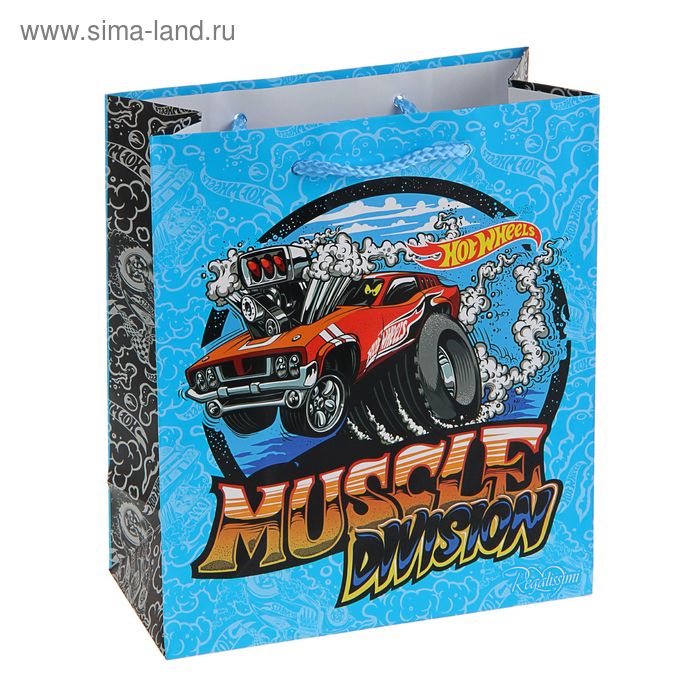 Пакет подарочный "Горячие колеса" 18х21 см, Mattel Hot Wheels - Фото 1