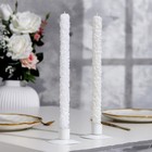 Набор свадебных свечей в коробке "Розы", 27х2,2 см, белый, родительская пара - фото 317893397
