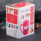 Чайник заварочный френч - пресс Доляна «Комплимент», 800 мл, стекло, цвет фиолетовый - Фото 7