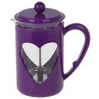 Чайник заварочный френч - пресс Доляна «Комплимент», 800 мл, стекло, цвет фиолетовый - Фото 8