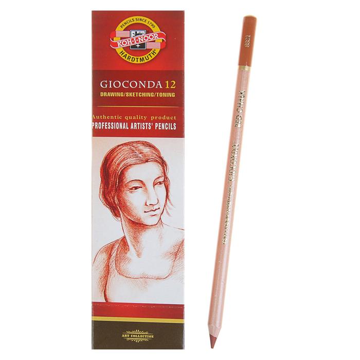 Сепия Koh-I-Noor GIOCONDA 8802, в карандаше, коричнево-красная, лаковый корпус - Фото 1