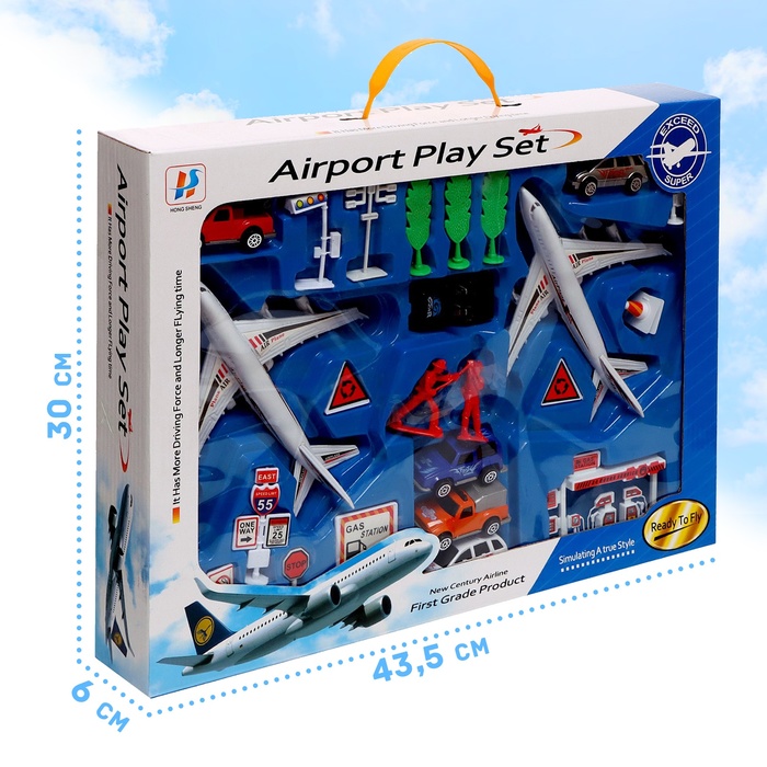 Игровой набор с инерционным транспортом «Аэропорт», МИКС - фото 1883249278