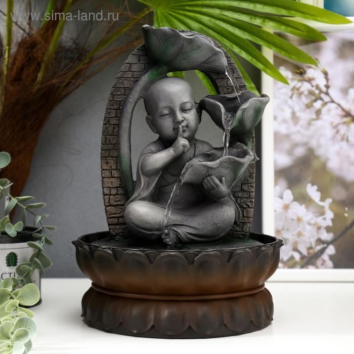 Фонтан настольный «Маленький Будда», от сети, h=30 см, 30×20 см
