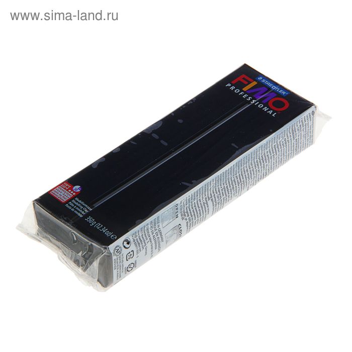 Пластика - полимерная глина 350г FIMO professional, черная - Фото 1