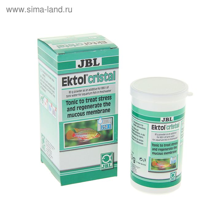 Препарат  JBL Ektol cristal против паразитов и грибковых заболеваний, 80 г. - Фото 1