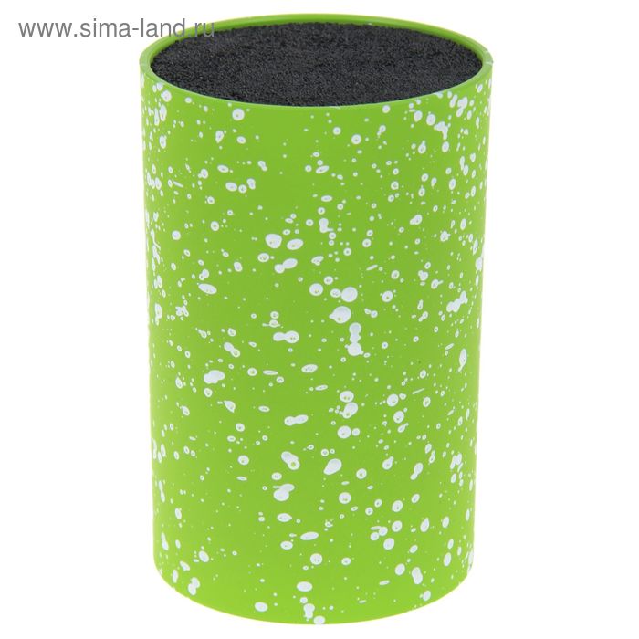 Подставка под ножи с наполнителем Доляна «Зефир», 14×9 см, цвет зелёный - Фото 1