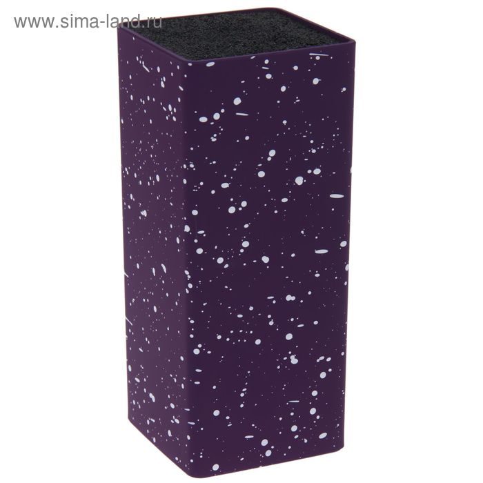 Подставка под ножи с наполнителем Доляна «Зефир», 22×10 см, квадратная, цвет фиолетовый - Фото 1
