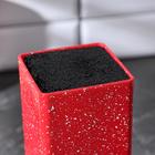 Подставка для ножей «Зефир», 22×10, с наполнителем, цвет красный - Фото 3