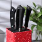 Подставка для ножей «Зефир», 22×10, с наполнителем, цвет красный - Фото 2