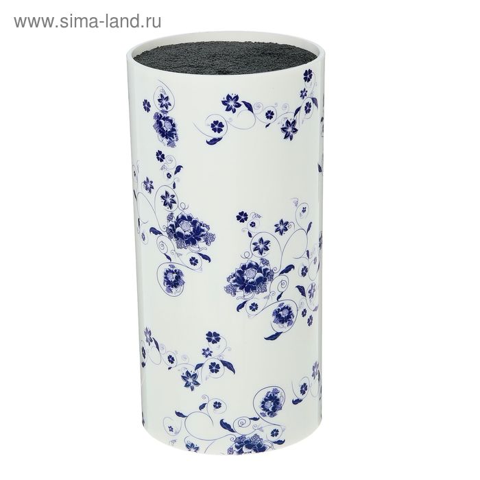 Подставка под ножи с наполнителем Доляна «Узор», 22×11 см, цвет белый - Фото 1