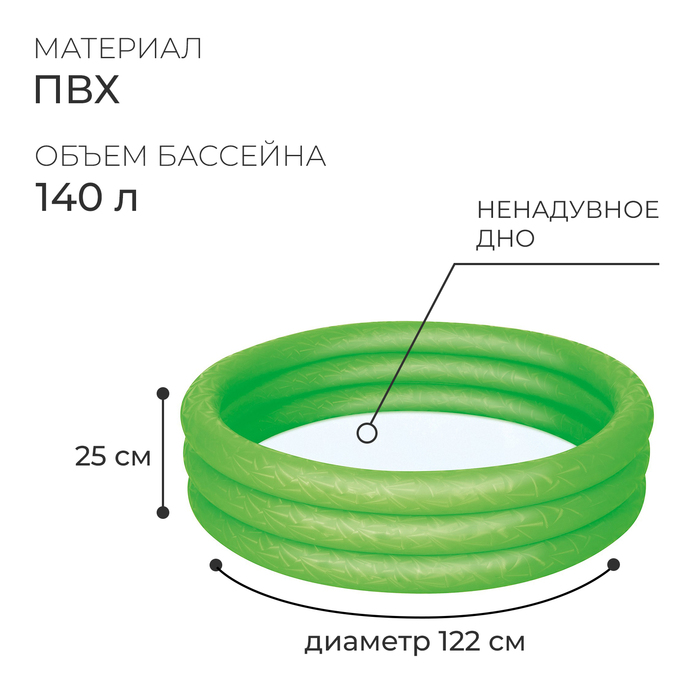 Бассейн надувной Bestway, 122×25 см, от 2 лет, МИКС, 51025 Вид№2