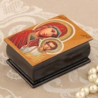 Шкатулка с иконой «Казанской Божией Матери», лаковая миниатюра, 6х4х3 см - Фото 2