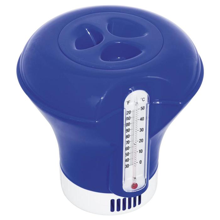 Дозатор плавающий с термометром, 18.5 см, цвет МИКС, 58209 Bestway - Фото 1