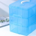 Органайзер для хранения пластиковый, 3 яруса, 30 отделений, 32×18×24 см, цвет голубой - Фото 2