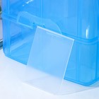 Органайзер для хранения пластиковый, 3 яруса, 30 отделений, 32×18×24 см, цвет голубой - Фото 4