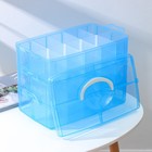 Органайзер для хранения пластиковый, 3 яруса, 30 ячеек, 32×18×24 см, цвет голубой - Фото 5