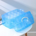 Органайзер для хранения пластиковый, 3 яруса, 30 отделений, 32×18×24 см, цвет голубой - Фото 6