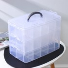 Органайзер для хранения пластиковый, 3 яруса, 30 ячеек, 32×18×24 см, цвет голубой - Фото 8