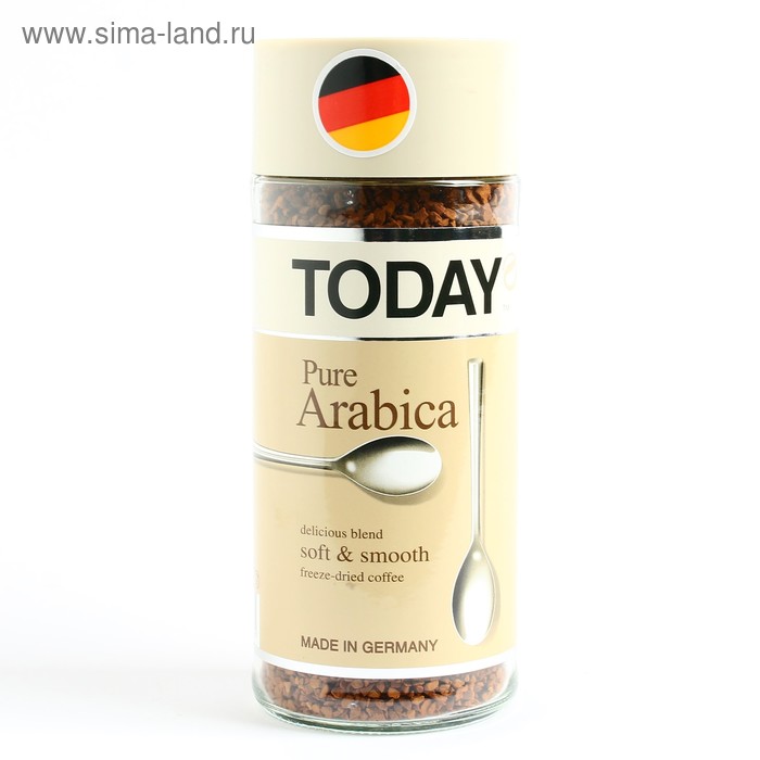 Кофе Today Pure Arabica, натуральный растворимый, сублимированный, 95 г - Фото 1