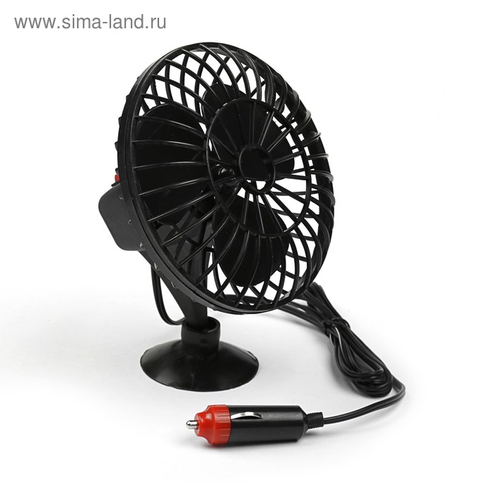 Вентилятор салона TORSO, 12 В, провод 1.2 м, чёрный - Фото 1