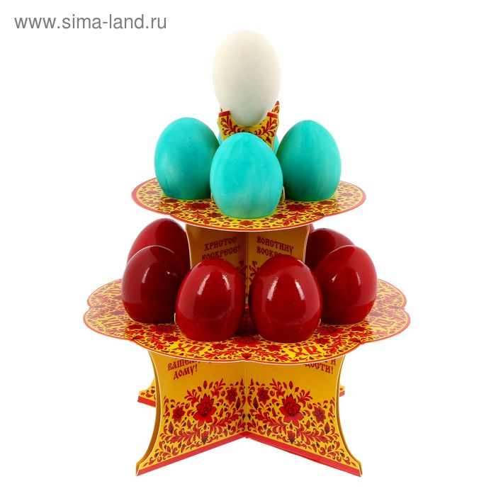 Подставка пасхальная на 12 яиц «ХВ» - Фото 1
