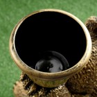 Фигурное кашпо "Медведь с кашпо" 34х40х80см большой бронза - Фото 4