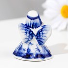 Сувенир гжель «Ангел с дудочкой», бело-синий,керамика, - Фото 3