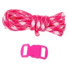 Набор плетения из тесьмы + 2 крепления, длина 1 шт. — 1,2 м, цвет розово-белый - Фото 2