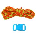 Набор плетения из тесьмы + 2 крепления, длина 1 шт. — 1,2 м, цвет оранжево-салатовый - Фото 2