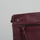 Сумка женская на молнии, 1 отдел, 1 наружный карман, бордовая - Фото 4