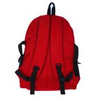 Рюкзак молодёжный "Люкс", 1 отдел, 3 наружных кармана, 2 боковых кармана, красный - Фото 3