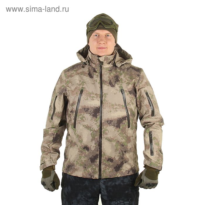 Куртка с капюшоном для спецназа демисезонная МПА-26 (тк.софтшелл) КМФ песок (54/4) - Фото 1