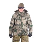 Куртка с капюшоном для спецназа демисезонная МПА-26 (тк.софтшелл) КМФ мох (54/5) - Фото 1